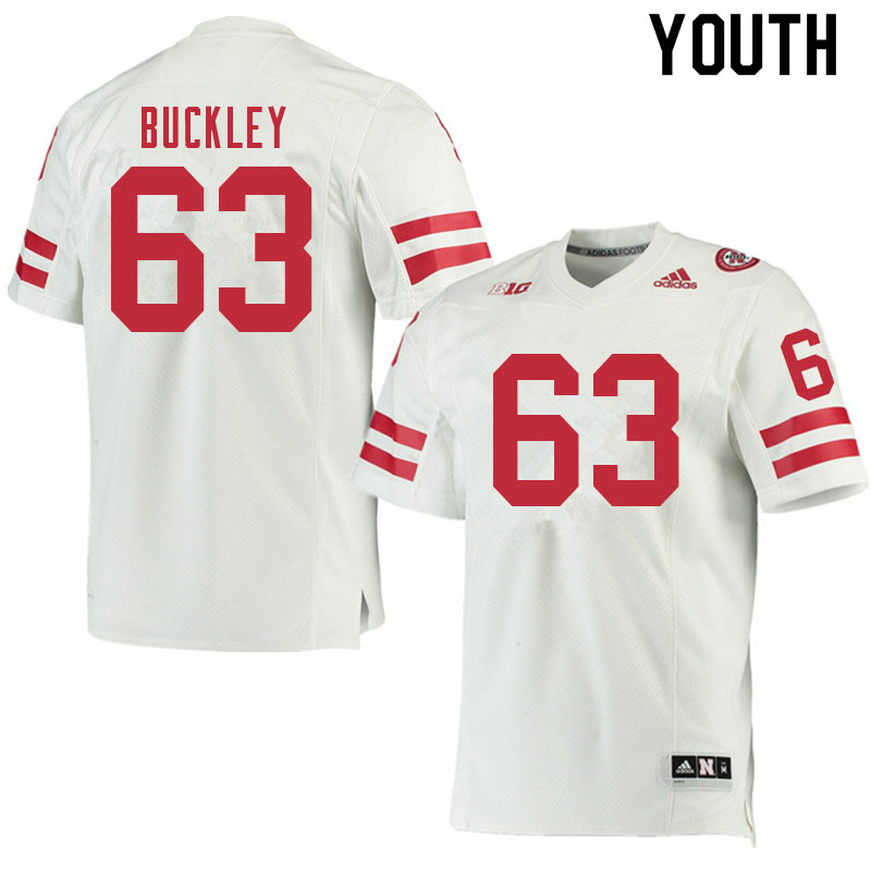 Youth #63 Ru'Quan Buckley Nebraska Cornhuskers College Football Jerseys Sale-White - Click Image to Close
